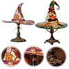 Witch Hat Desk Ornament Maple Leaf Resin Halloween Night Light