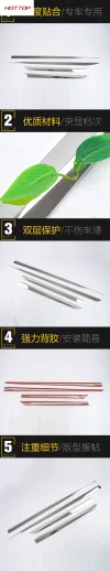 适用于25款YU7门边条车门板防刮亮条贴片内饰装饰配件汽车用品4件套