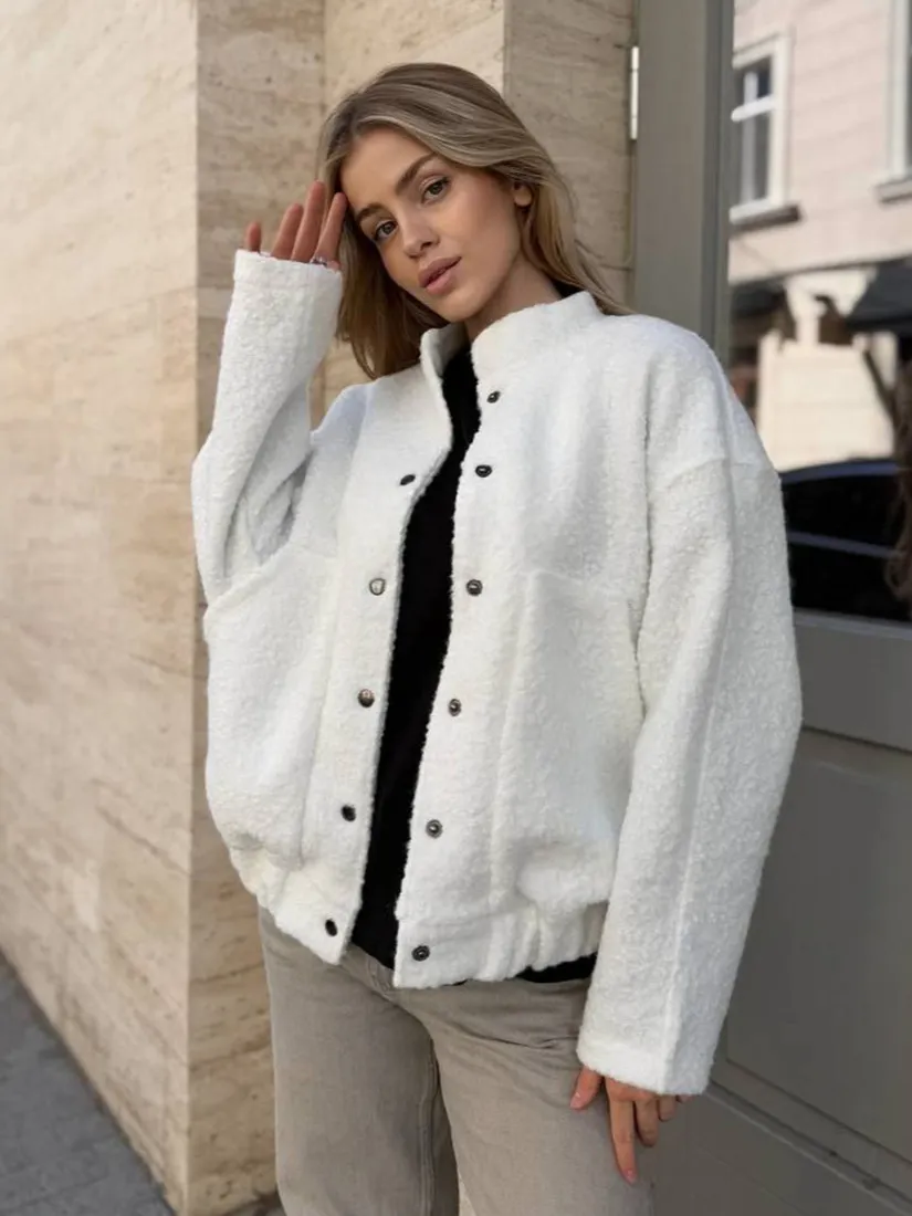 Athvotar Athvotar Lamb Velvet Jacket Multi-Color Optional Soft Fluffy Super Warm Autumn And Winter Fashion Sense Simple Match Girl