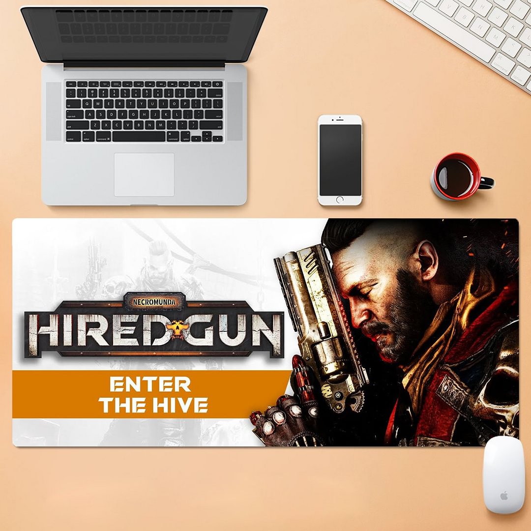 Hired Gun Large Mouse Pad Extended Mouse Pad for Game Office Home Use