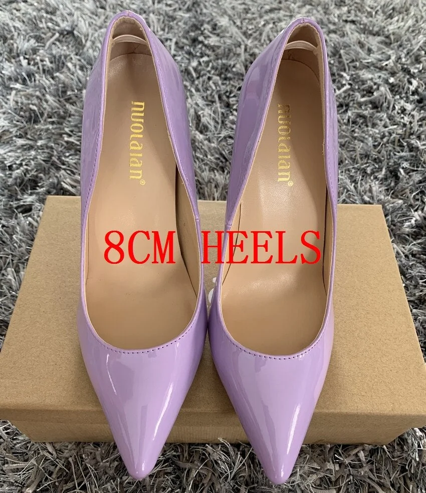 Autums Spring 2019 New Women Pumps Patent Leather Ladies Sexy Wedding High Heel Shoes Woman Party Wedding Pumps