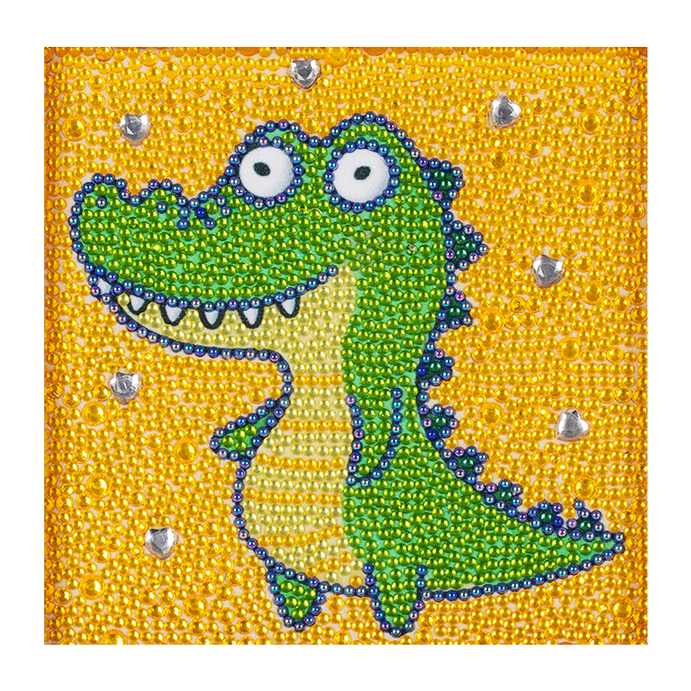 

Cartoon Dinosaur - Crystal Round Drill Diamond Painting - 18*18CM, 501 Original