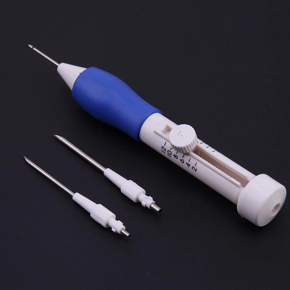 Punch Needle Set 3 Needles 2 Threaders Craft Tool for Embroidery DIY(A)