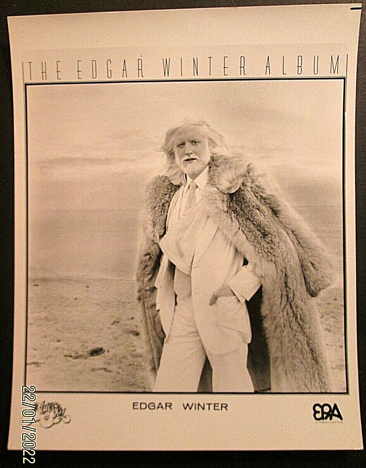 EDGAR WINTER: ( ORIGINAL VINTAGE RECORD PROMO Photo Poster painting) CLASSIC Photo Poster painting