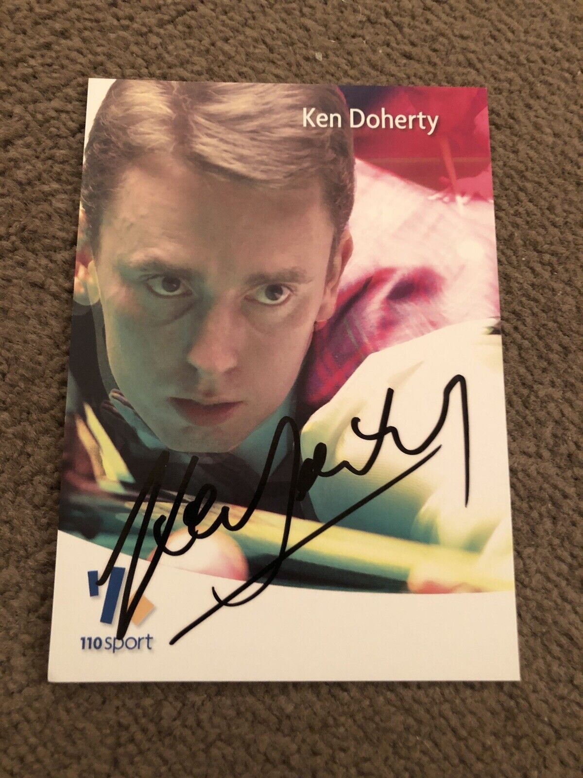 KEN DOHERTY (SNOOKER) SIGNED Photo Poster painting