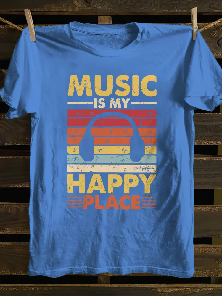Music Is My Happy Place T-shirt