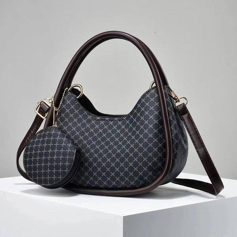 Women’s Medium Pu Leather Printing Vintage Style Classic Style Square Zipper Underarm Bag