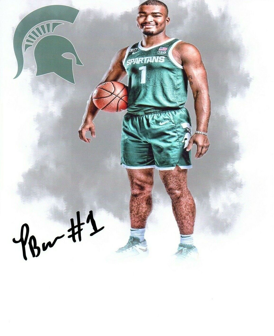 Pierre Brooks Michigan State Spartans basketball autograph signed 8x10 Photo Poster painting MSU