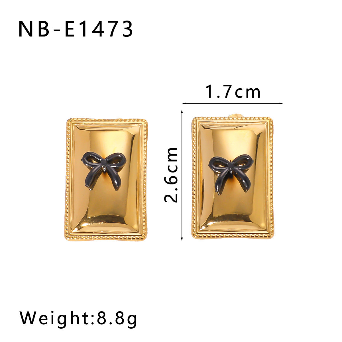 IG Style Irregular Geometric Stainless Steel Electroplating Earrings