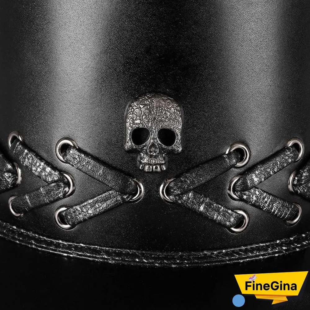 Steampunk Leather Plague Doctor Hat Dress Up Top Hat For Halloween Cosplay