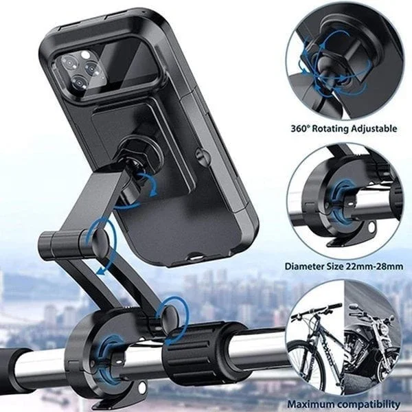Waterproof mobile phone navigation holder for motorcycle/bicycle riding