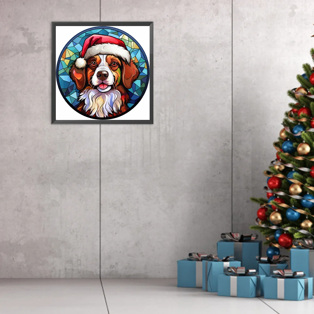 DIY Paint By Number 40*40cm - Christmas Dog