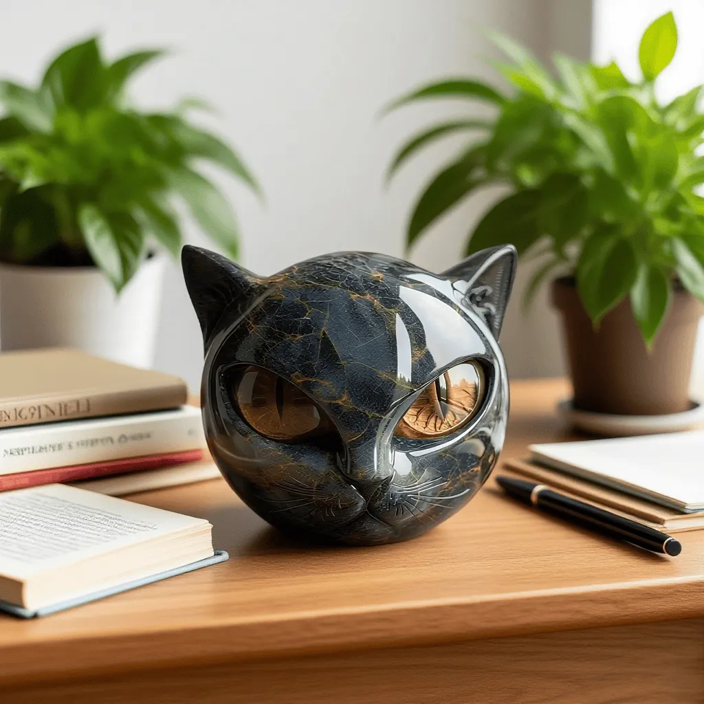 🔥LAST DAY 50% OFF🐈&zwj;⬛Luxury Black Cat Stone Sculpture &ndash; Elegant Home D&eacute;cor & Gift-Ready Art Piece