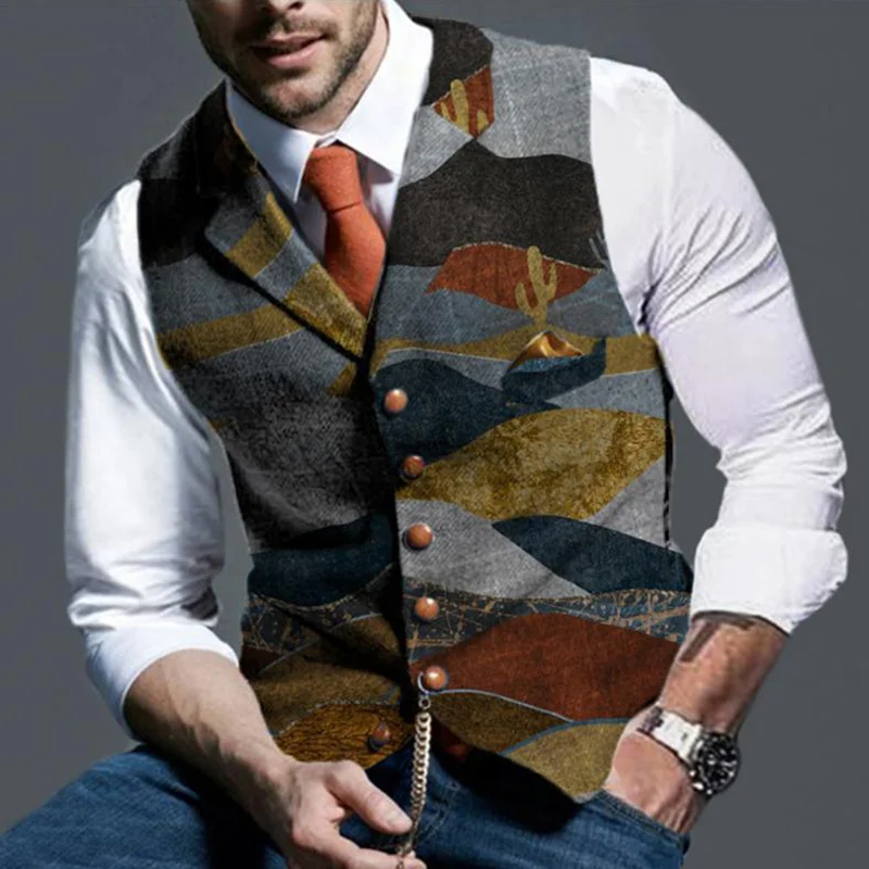 Western Retro Fashion Slim Vest