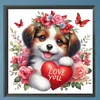 uk.everydayedeals Diamond Painting - Full Square - Love Heart Dog(35*35cm)
