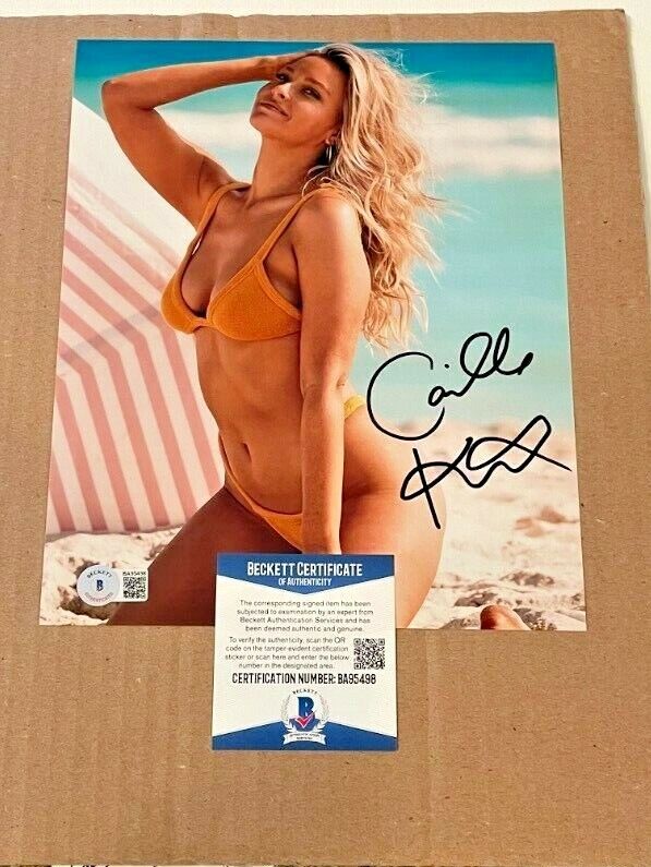 CAMILLE KOSTEK SIGNED S.I. SWIMSUIT COVER GIRL 8X10 Photo Poster painting BECKETT CERTIFIED #14