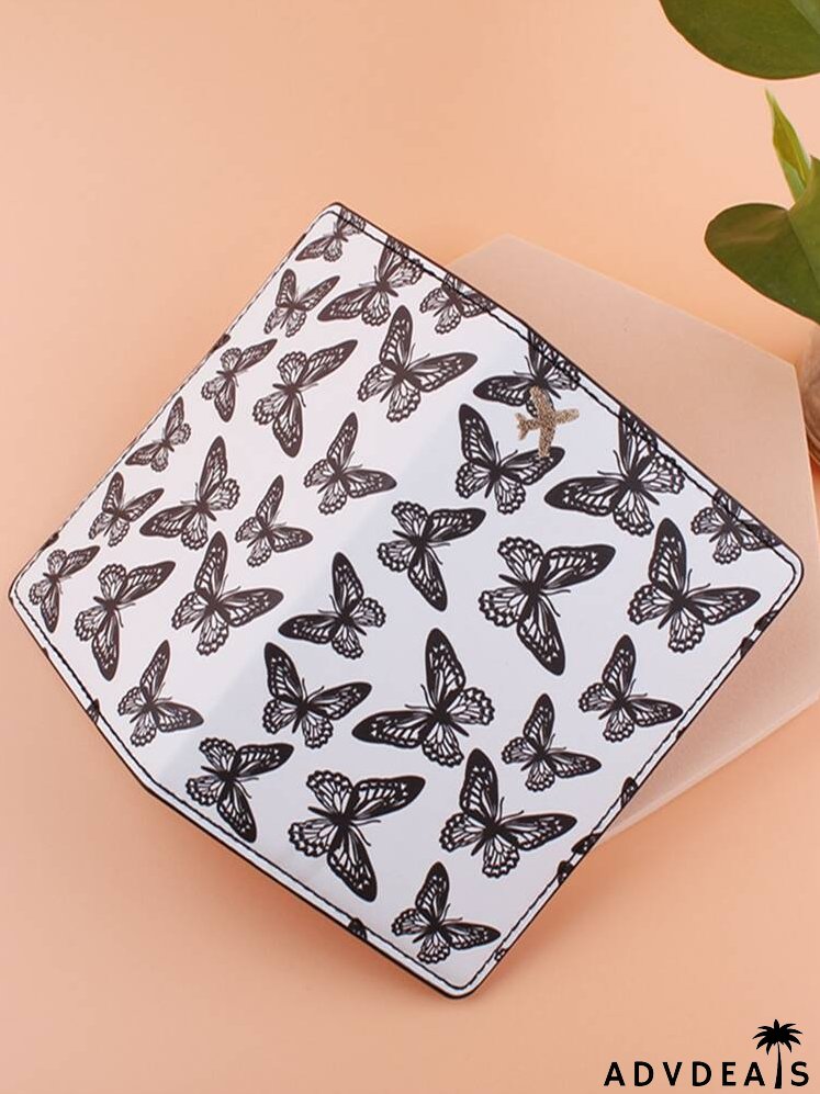 Allover Butterfly Graphic Passport Case