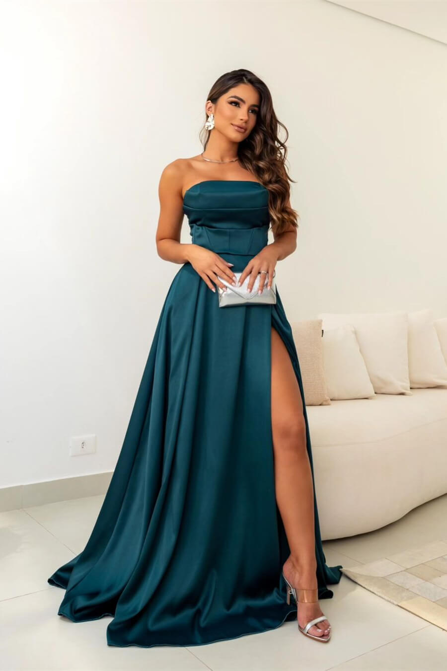 Chic Strapless Sleeveless Mermaid Evening Gown With Split On Sale - lulusllly