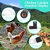 Chicken Catcher Leg Hook,37 to 63 in Hook for Catching Chickens with Telescopic Extension Pole Long Handle Animal Catcher Pole Heavy Duty Stainless Steel Tube Poultry Hook Fowl Catcher Sturdy