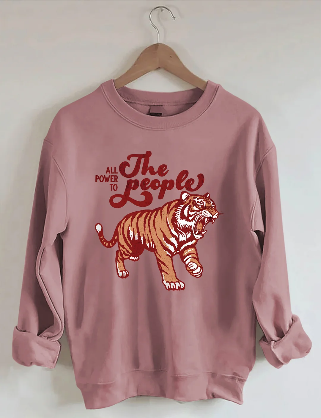 All Power To The People Tiger Sweatshirt