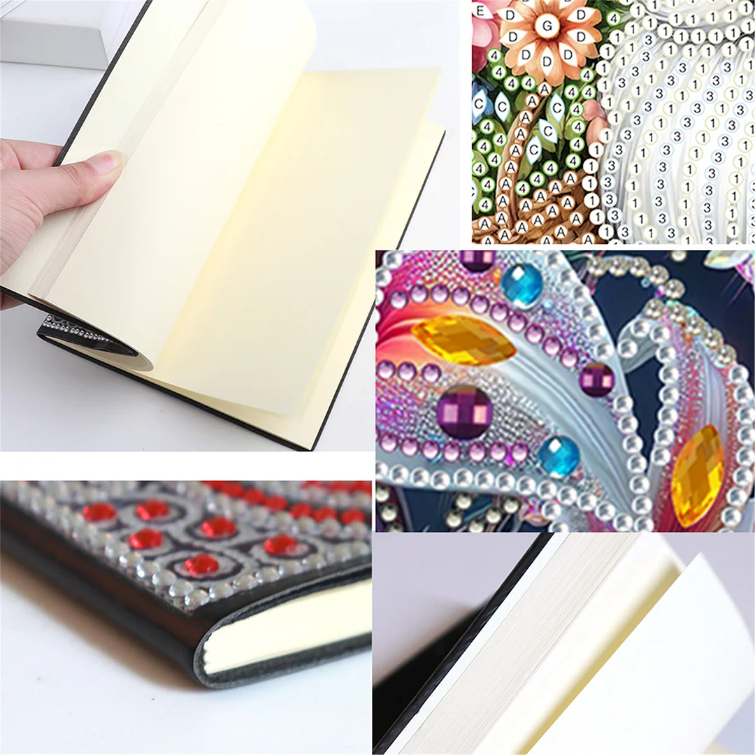 DIY Flower Diamond Painting Journals Notebooks 50 Pages A5 No Lines Special Shaped Diamond Art Kits for Beginners Craft Lovers and Artists (Lily)