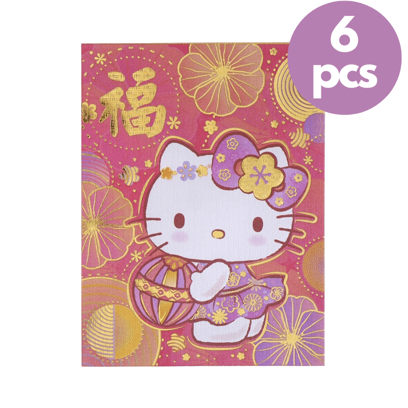 Hello Kitty Chinese New Year Red Envelopes Pocket Bronzing 6 pcs Bliss A Cute Shop - Inspired by You For The Cute Soul 