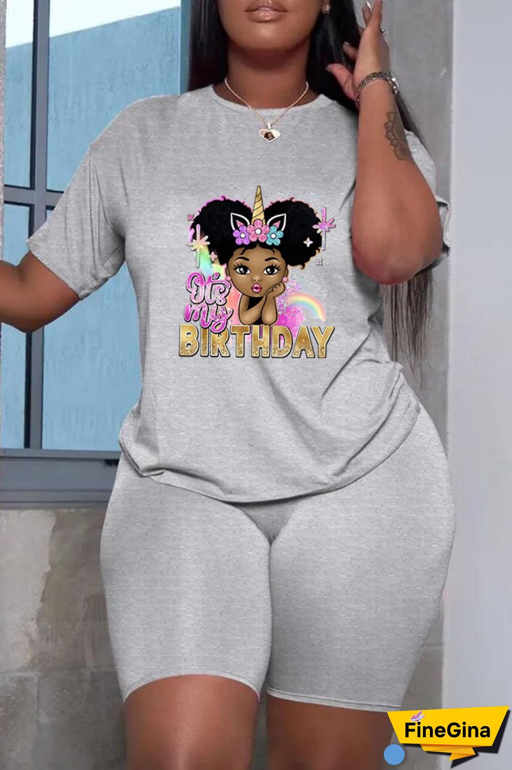 White Black Casual Print Basic O Neck Short Sleeve Two Pieces