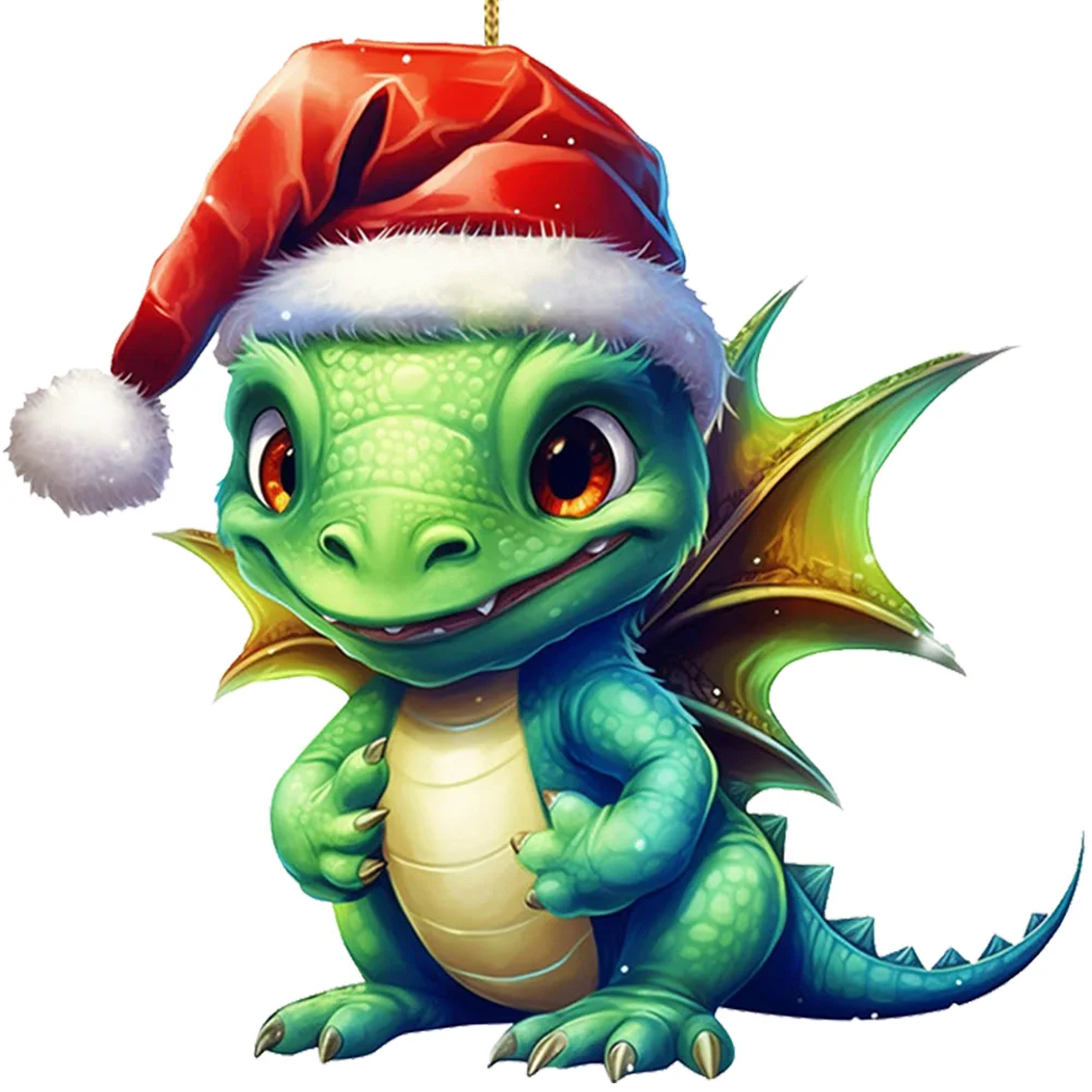 Statue Of Baby Dragon Acrylic Handmake Dinosaur Figurines Cartoon (Navy Blue)