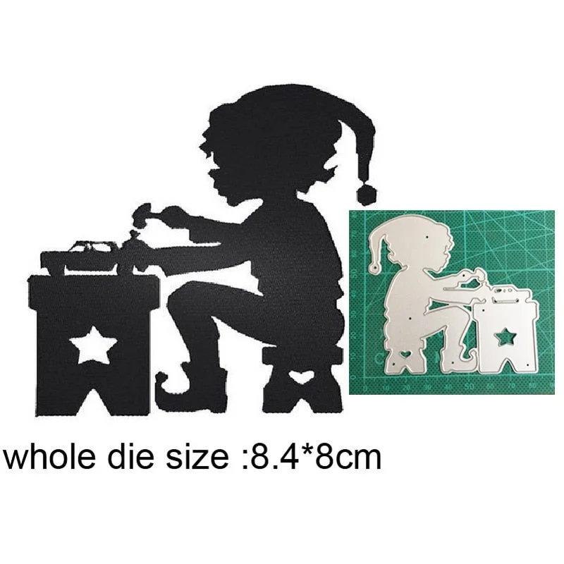 Craft Dies Metal Cutting Dies Cut Die Christmas Elves Angel Scrapbooking Dies Craft Paper Knife Mould Blade Punch Steencils Dies