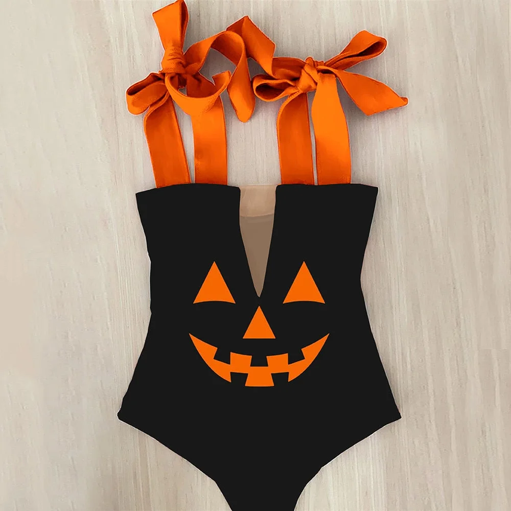 2022 New Sexy One Piece Swimsuit Shoulder Strappy Swimsuit Print Floral Swimwear Women Backless Bathing Suit Beach Wear Monokini