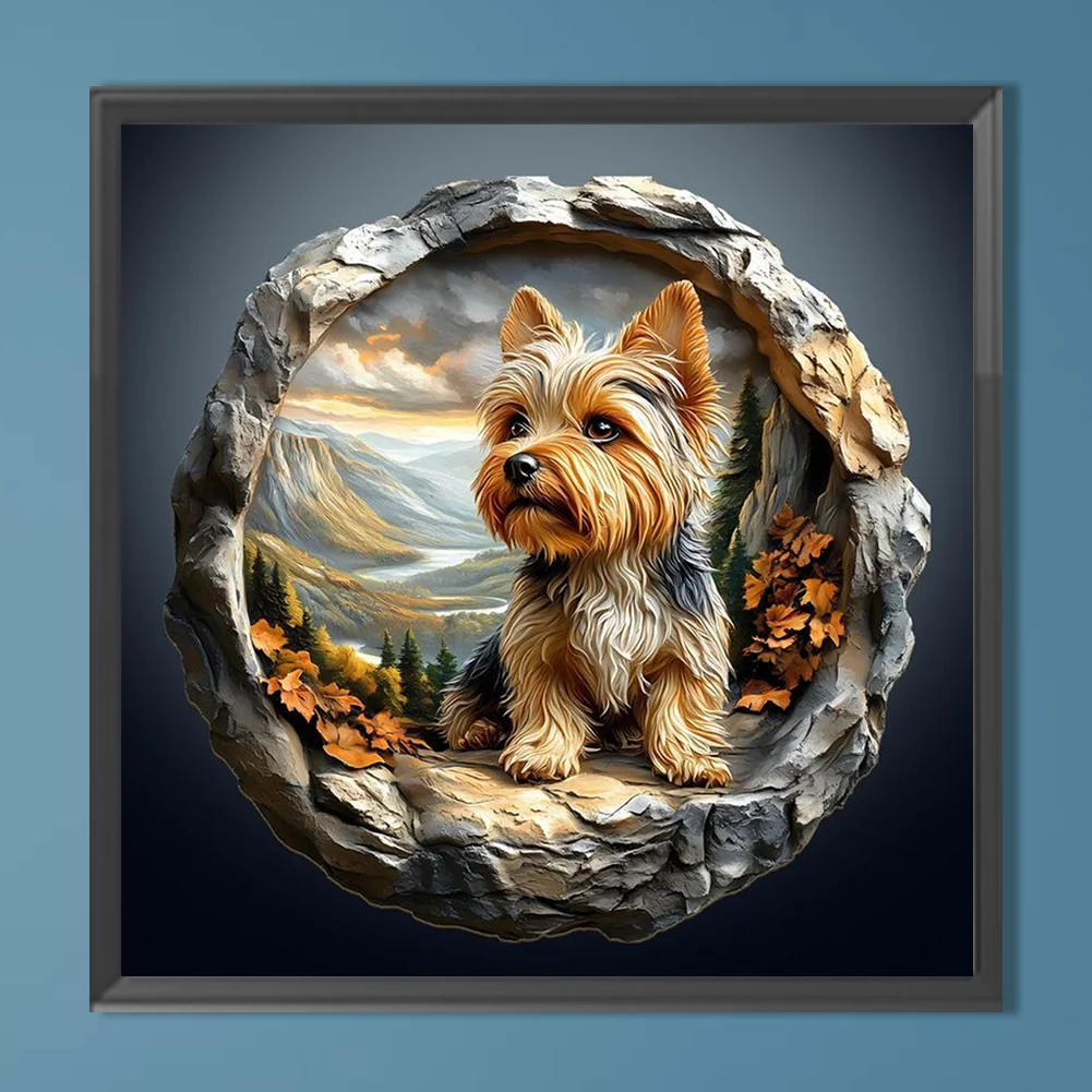 Diamond Painting - Full Round Drill - Dog(Canvas|30*30cm)