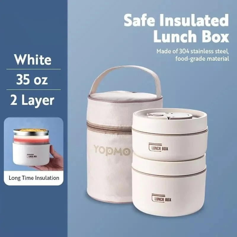 PORTABLE INSULATED LUNCH CONTAINER SET