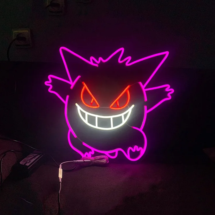 Gengar Neon Sign Anime LED Neon Sign Anime Wall Decor Game Room Light Japanese led neon 
