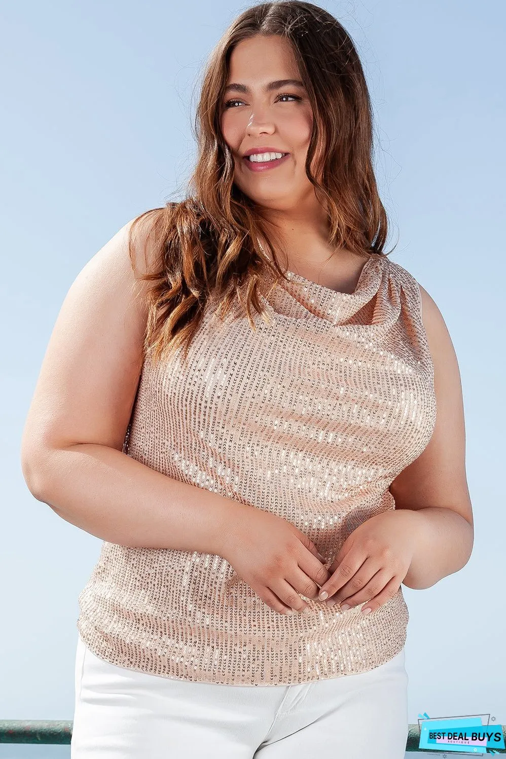 Plus Size Drape Front Tank Top