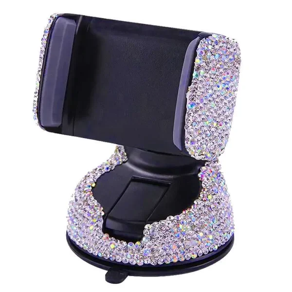 Crystal Rhinestones 360 Degree Phone Holder Auto Dashboard Air Vent Universal Bling Car Accessories Interior for Woman