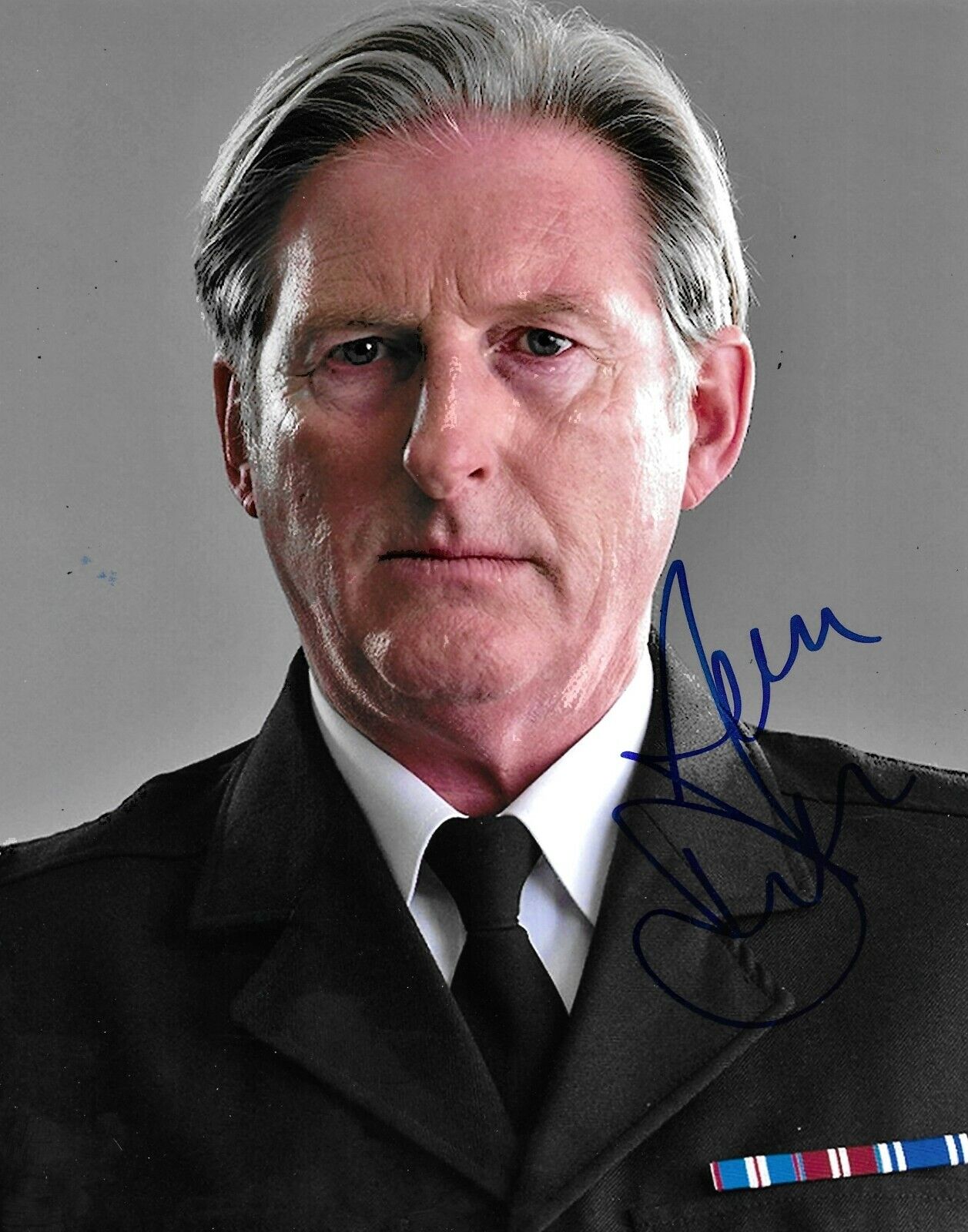 Adrian Dunbar Signed Line Of Duty 10x8 Photo Poster painting AFTAL