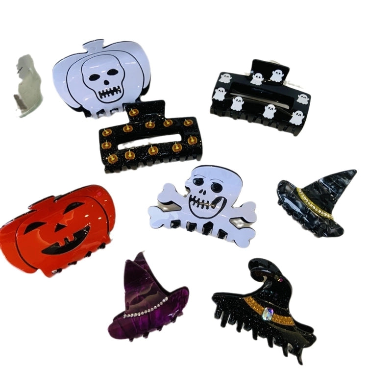 Halloween Cartoon Style Women’s Color Block Arylic Polishing Hair Claws