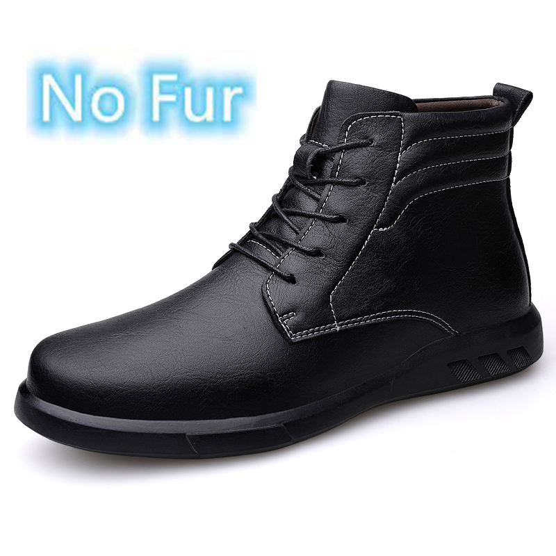 Gameglobeplanet fall outfits men Luxury Brand Mens Ankle Boots Casual Outdoor Sneakers Genuine Leather Men Warm Winter Shoes Top Quality Man Business Basic Boots