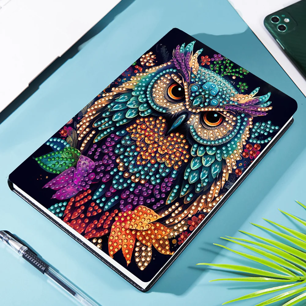 DIY Lion 50 Pages Special Shaped Diamond Painting Notebook for Adults Students