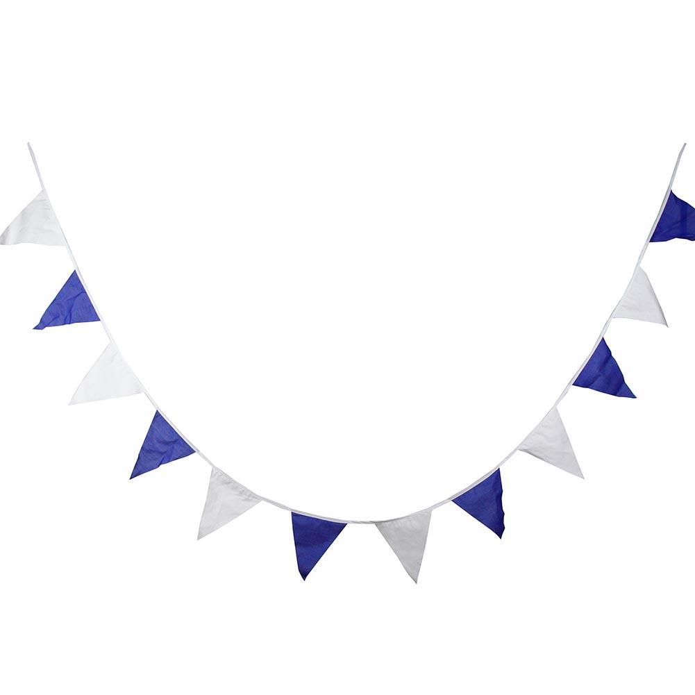 

Creative Blue Cotton Pennant Flag For Garland Home Wedding Party Decoration, 501 Original