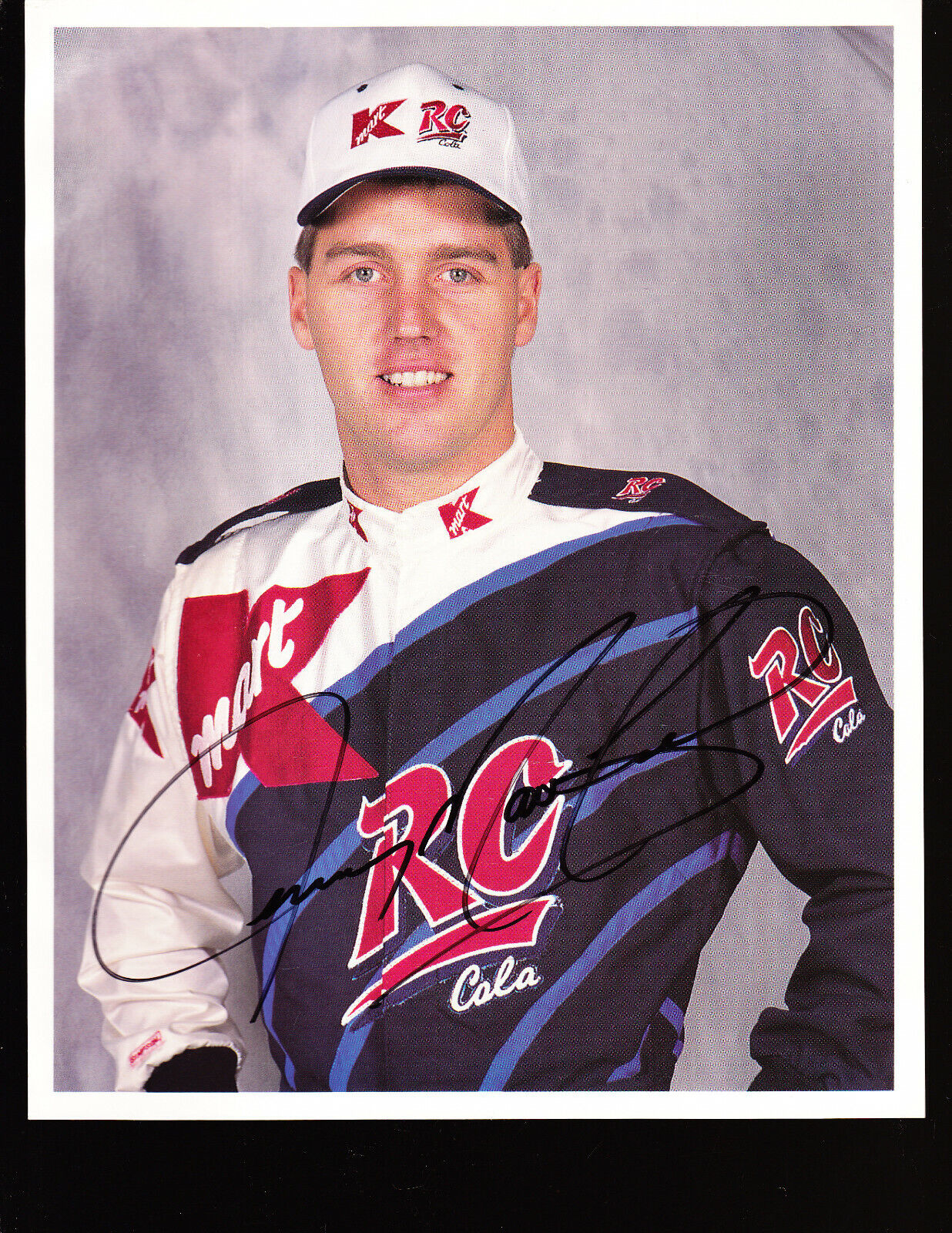 JEREMY MAYFIELD AUTOGRAPH SIGNED 8X11 Photo Poster painting NASCAR KMART RC COLA COA