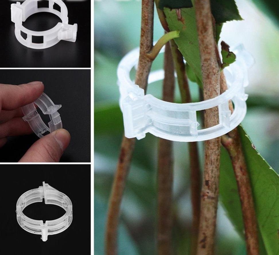 50/100pcs Reusable Plastic Plant Clips Supports Grafting Garden Tools