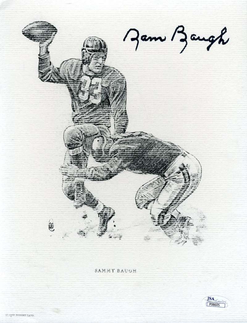 Sammy Baugh Signed Jsa Certified 9x11 Photo Poster painting Authentic Autograph