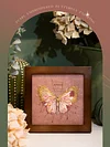 3D DIY Bead Embroidery Butterfly With Frame Home Decor Gift Tabletop Display Kit(Include Embroidery Hoop)