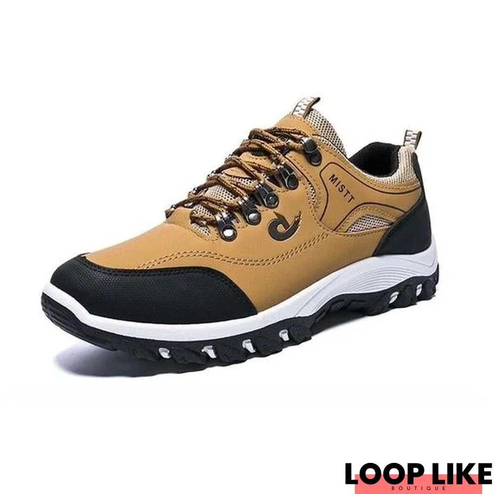 Men Sports Casual Wearable Hiking Sneakers Male Non-Slip Running Quality Leather Shoes