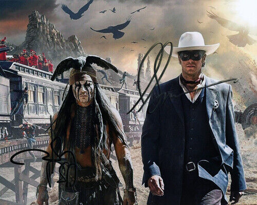 Johnny Depp Armie Hammer Signed Autographed Photo Poster painting 8x10