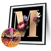Diamond Painting-DIY Full Round Drill Letter M