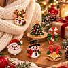 6PCS DIY Christmas Pearl Diamond Painting Brooch Kit for Adults, Wearable Pins
