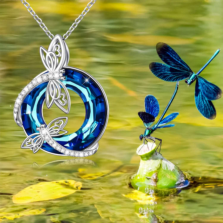 Crystal deals dragonfly necklace