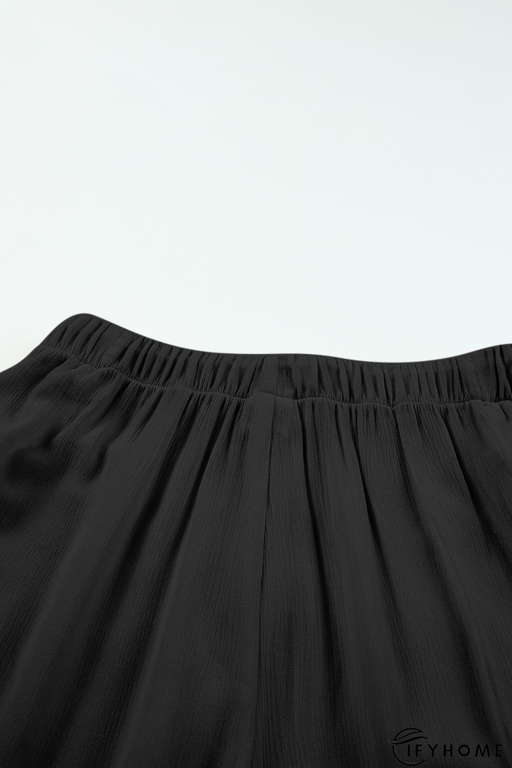 Black Lace Trim Along Split Leg Beach Cover up Pants | IFYHOME